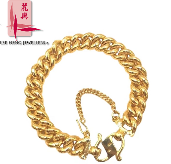 999 Gold Curb Bracelet