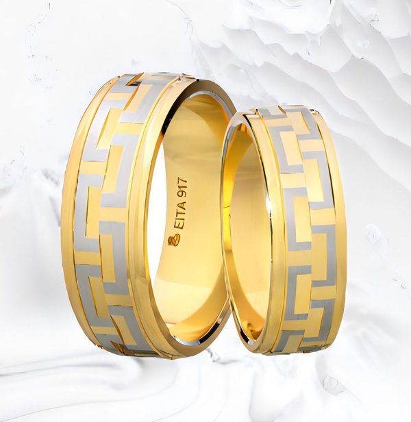EITA Collection 917 Yellow/White Gold Wedding Ring C-12						