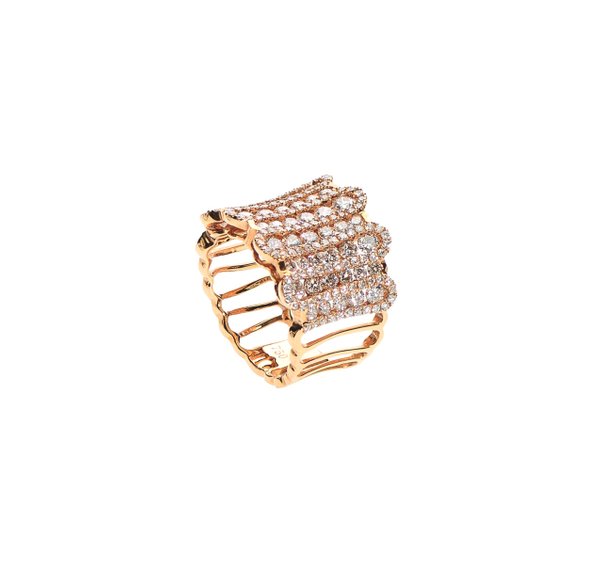 750 Rose Gold Diamond Ring D3-004