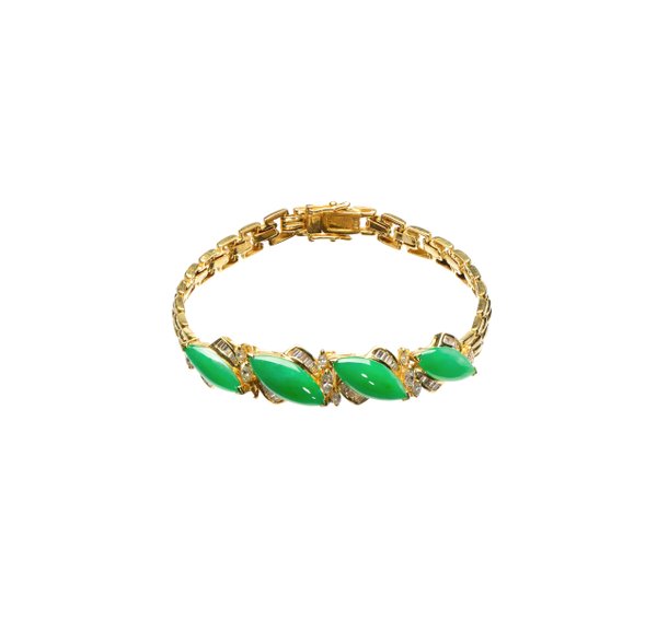 850 Gold Jade Bracelet 3JC00024