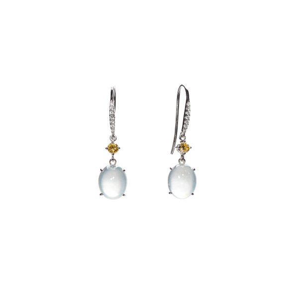 750 White Gold Icy Jade Earring 3JE00091