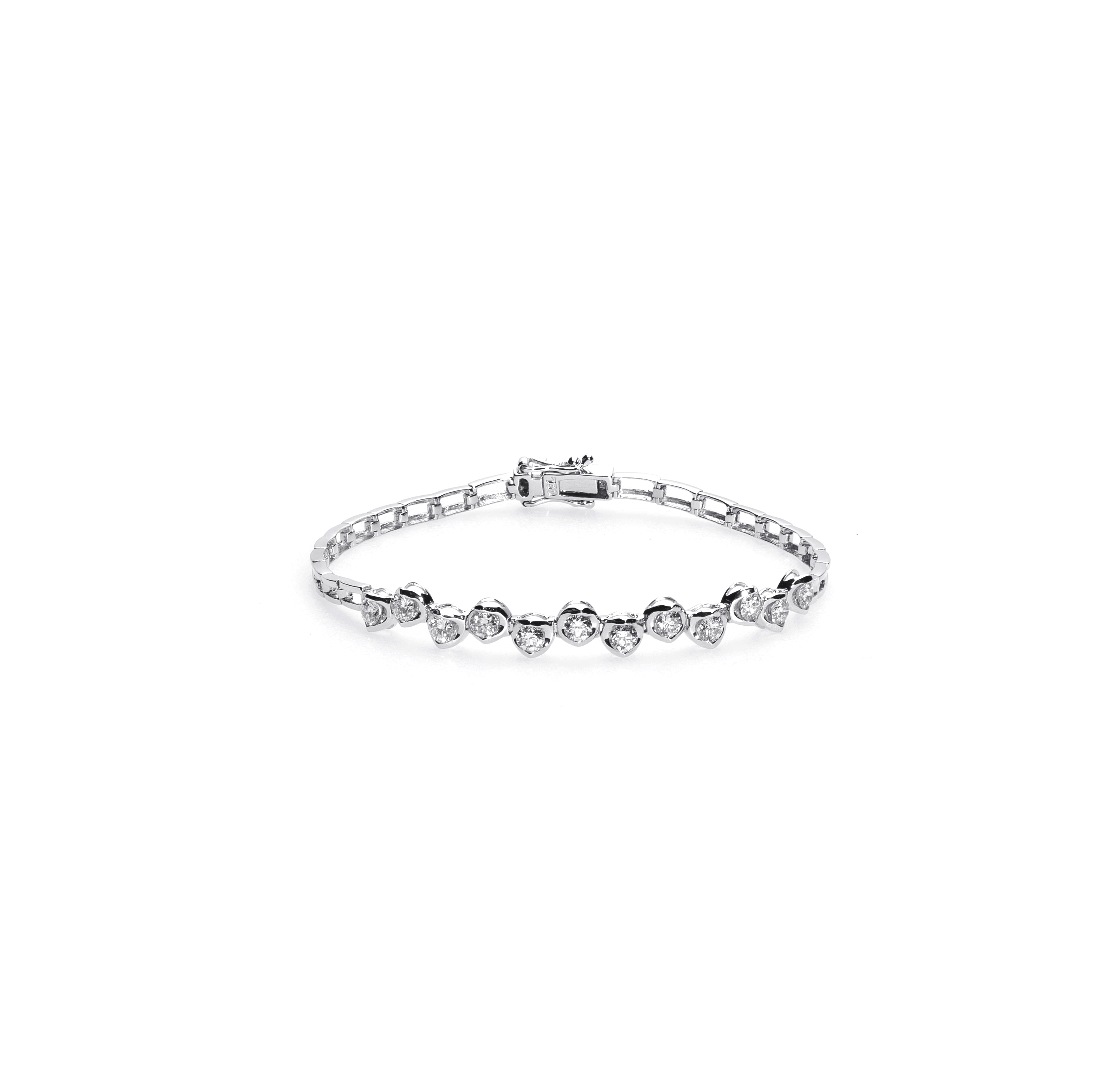 White clearance diamond bracelet