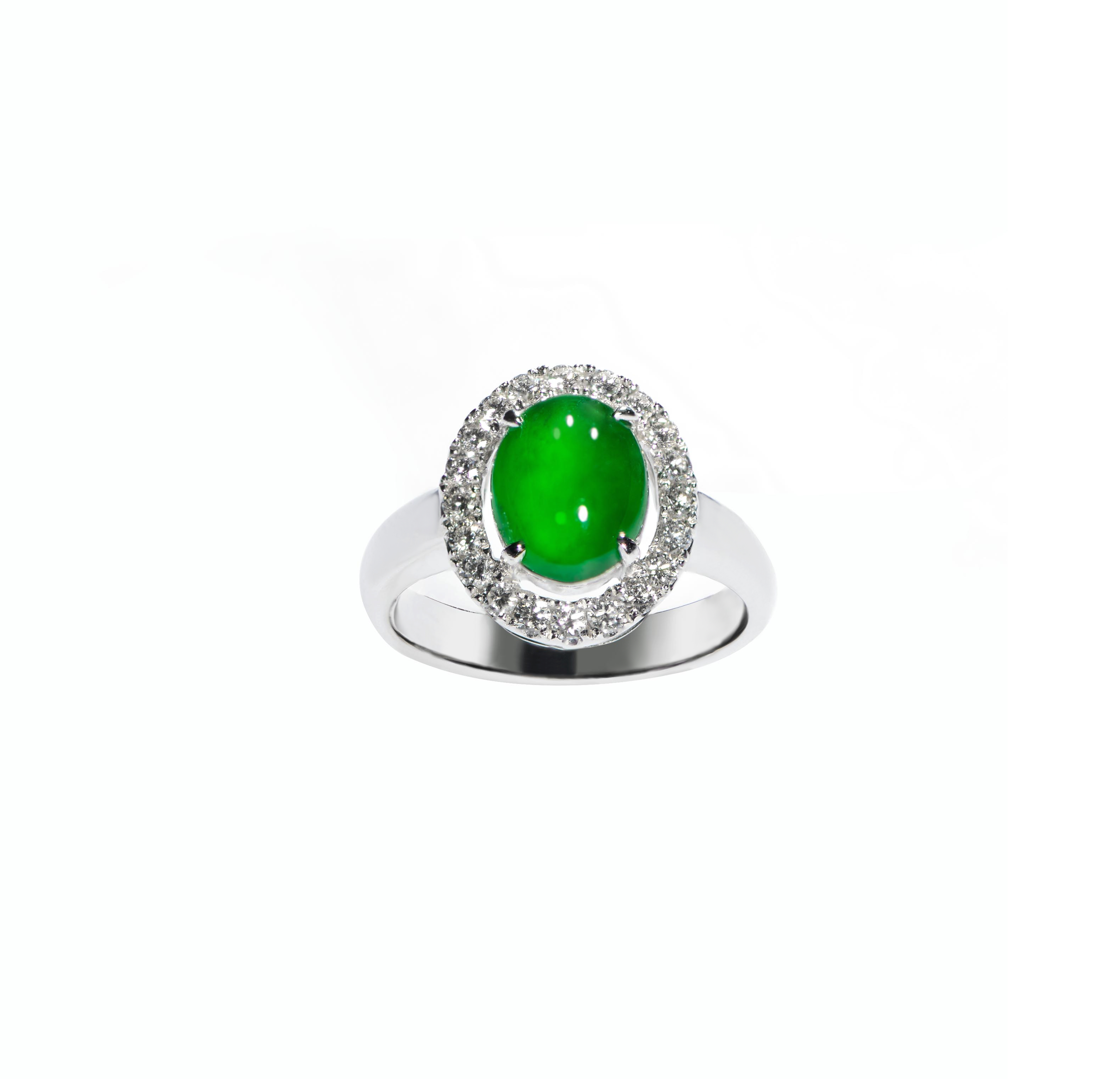 Jade deals diamond ring