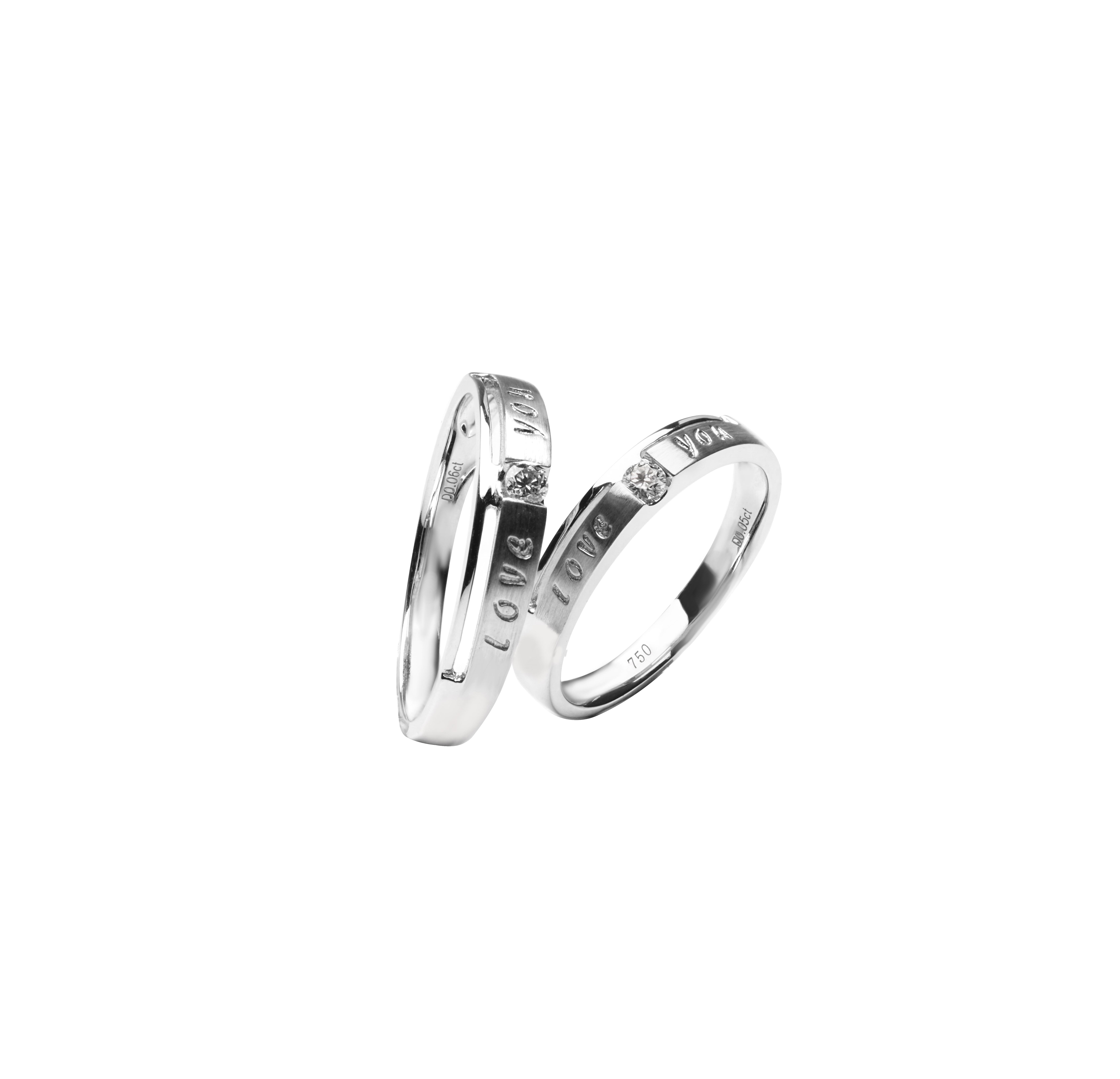 White gold hot sale ring couple