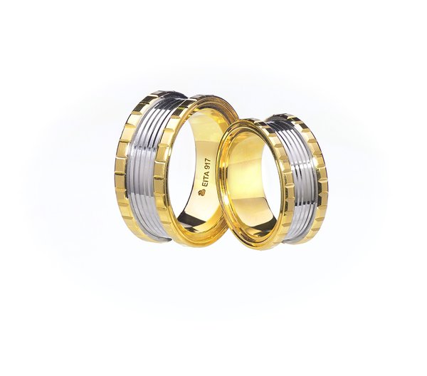 EITA Collection 917 Yellow/White Gold Wedding Ring E-02 						