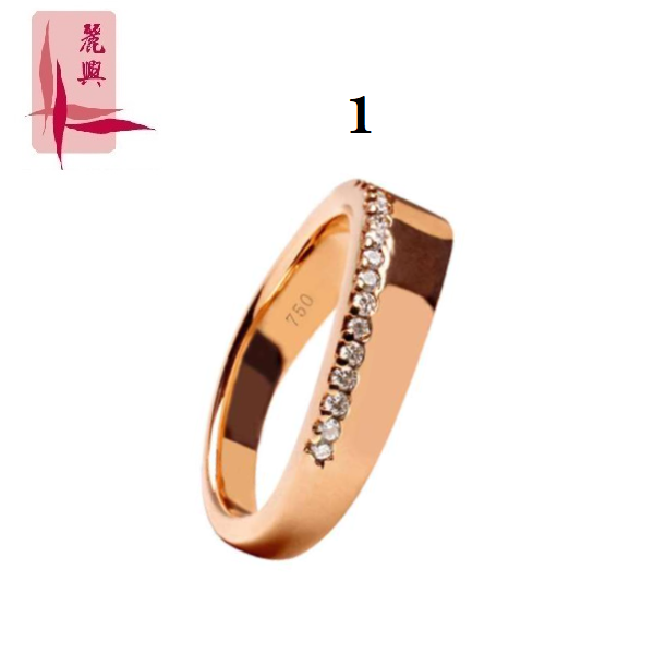 18K Rose Gold Diamond Wedding Ring DRR-002